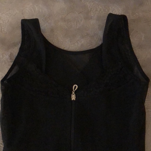 Corset black top with zipper good condition fits small medium - Picture 3 of 9